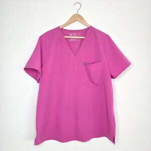 FIGS Catarina One-Pocket Scrub Top XL Magenta Pink FIONx V-Neck Nurse Medical